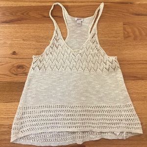 Cream crotchet top